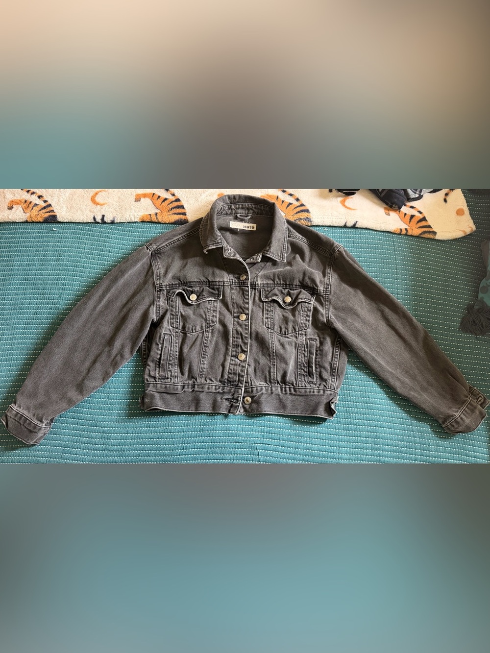 Topshop Moto women’s Charcoal Jean jacket